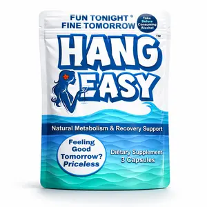 Hang Easy - NAC + Turmeric Recovery Support Capsules | 3 Count | Vegan Supplement